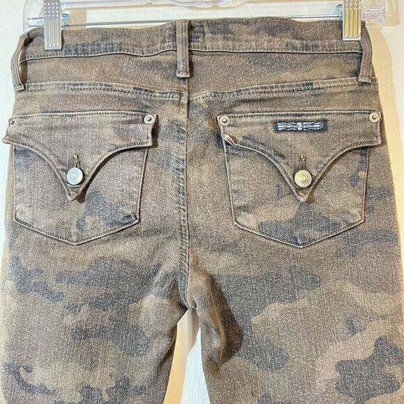 HUDSON Lilly Jeans Mid Rise Camouflage Green Camo Ankle Crop Skinny Size 26 - Picture 6 of 11